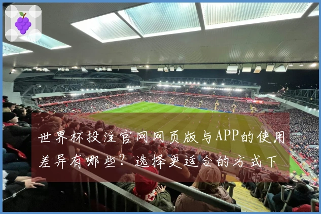 世界杯投注官网网页版与APP的使用差异有哪些？选择更适合的方式下注前需了解哪些关键点